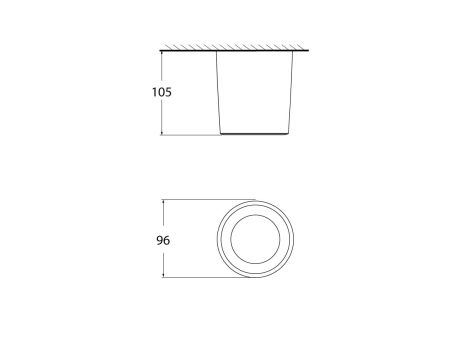 Oprawa sufitowa LIVIA 90 FROSTED Fumagalli GU10 LED CCT 4,8W 90mm 625lm 2700K/4000K SET IP55 230V czarny / tworzywo sztuczne - 3
