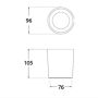 Oprawa sufitowa LIVIA 90 FROSTED Fumagalli GU10 LED CCT 4,8W 90mm 625lm 2700K/4000K SET IP55 230V biały / tworzywo sztuczne - 3