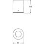 Oprawa elewacyjna FRANCA 90 FROSTED Fumagalli GU10 LED CCT 4,8W 90 mm 2700K/4000K SET IP55 230V czarny / tworzywo sztuczne - 4