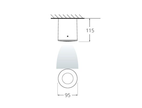 Oprawa elewacyjna FRANCA 90 FROSTED Fumagalli GU10 LED CCT 4,8W 90 mm 2700K/4000K SET IP55 230V biały / tworzywo sztuczne - 5