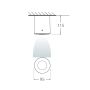 Oprawa elewacyjna FRANCA 90 FROSTED Fumagalli GU10 LED CCT 4,8W 90 mm 2700K/4000K SET IP55 230V biały / tworzywo sztuczne - 6