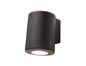 Oprawa elewacyjna FRANCA 90-1L WALL FROSTED Fumagalli GU10 LED CCT 4,8W 128 mm 2700K/4000K SET IP55 230V czarny / tworzywo sztuczne
