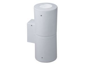 Oprawa elewacyjna FRANCA 90-2L WALL FROSTED Fumagalli GU10 LED CCT 2x4,8W 240 mm 2700K/4000K SET IP55 góra/dół 230V biały / tworzywo sztuczne