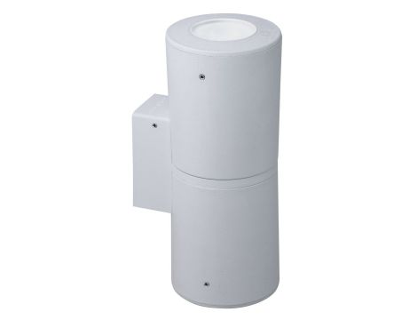 Oprawa elewacyjna FRANCA 90-2L WALL FROSTED Fumagalli GU10 LED CCT 2x4,8W 240 mm 2700K/4000K SET IP55 góra/dół 230V biały / tworzywo sztuczne