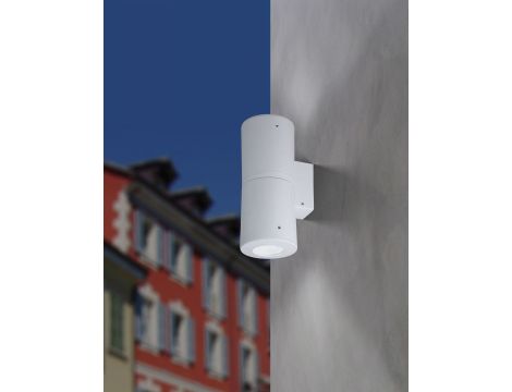 Oprawa elewacyjna FRANCA 90-2L WALL FROSTED Fumagalli GU10 LED CCT 2x4,8W 240 mm 2700K/4000K SET IP55 góra/dół 230V biały / tworzywo sztuczne - 3
