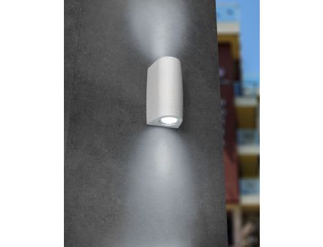 Oprawa elewacyjna MARTA 90-2L FROSTED Fumagalli GU10 LED CCT 9,6W 170 mm 2700K/4000K SET IP55 góra/dół 230V biały / tworzywo sztuczne - 2