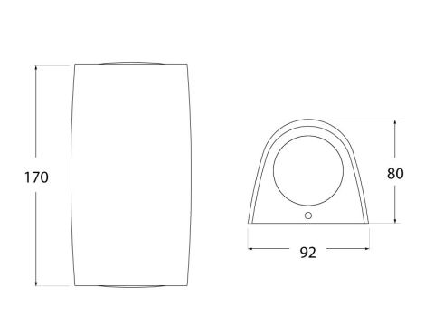 Oprawa elewacyjna MARTA 90-2L FROSTED Fumagalli GU10 LED CCT 9,6W 170 mm 2700K/4000K SET IP55 góra/dół 230V biały / tworzywo sztuczne - 3