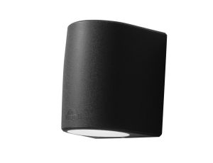 Oprawa elewacyjna MARTA 160-1L FROSTED Fumagalli GX53 LED CCT 10W 192 mm 3000K/4000K/6500K SET IP55 230V czarny / tworzywo sztuczne