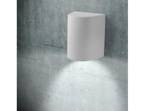 Oprawa elewacyjna MARTA 160-1L FROSTED Fumagalli GX53 LED CCT 10W 192 mm 3000K/4000K/6500K SET IP55 230V biały / tworzywo sztuczne - 3