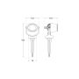 Reflektor ogrodowy wbijany MINITOMMY SPIKE FROSTED Fumagalli GU10 LED CCT 4,8W 2700K/4000K SET IP66 230V czarny / tworzywo sztuczne - 4