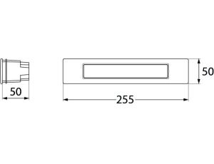 Oprawa elewacyjna podtynkowa NINA 270 OPAL Fumagalli R7S LED CCT 10,5W 255 mm 2700K/4000K/6500K SET IP55 230V czarny / tworzywo sztuczne - image 2