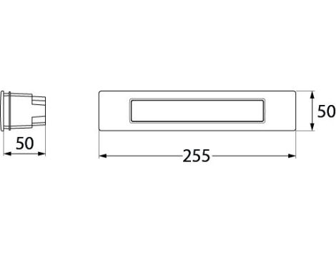 Oprawa elewacyjna podtynkowa NINA 270 OPAL Fumagalli R7S LED CCT 10,5W 255 mm 2700K/4000K/6500K SET IP55 230V czarny / tworzywo sztuczne - 2