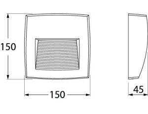 Oprawa elewacyjna LORENZA 150 CLEAR Fumagalli R7S LED CCT 3,5W 150 mm 2700K/4000K/6500K SET IP55 230V czarny / tworzywo sztuczne - image 2