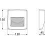 Oprawa elewacyjna LORENZA 150 CLEAR Fumagalli R7S LED CCT 3,5W 150 mm 2700K/4000K/6500K SET IP55 230V czarny / tworzywo sztuczne - 3