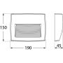 Oprawa elewacyjna LORENZA 190 CLEAR Fumagalli R7S LED CCT 7,5W 190 mm 2700K/4000K/6500K SET IP55 230V czarny / tworzywo sztuczne - 4