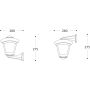 Oprawa elewacyjna kinkiet NARDO/ROBY CLEAR Fumagalli E27 wys.275 mm, szer.260 mm IP55 230V czarny / tworzywo sztuczne - 11