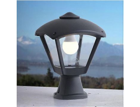 Oprawa ogrodowa DISMA/ROBY CLEAR E27 wys.290 mm, szer.200 mm IP55 czarna - 4