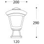 Oprawa ogrodowa DISMA/ROBY CLEAR E27 wys.290 mm, szer.200 mm IP55 czarna - 9