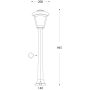 Oprawa ogrodowa GIAFFA/ROBY CLEAR Fumagalli E27 wys.945 mm, szer.200 mm IP55 230V czarny / tworzywo sztuczne - 8