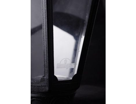 Oprawa elewacyjna kinkiet BISSO/SALEM CLEAR Fumagalli E27 wys.500 mm, szer.315 mm IP55 230V czarny / tworzywo sztuczne - 5