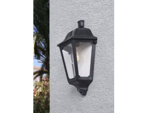 Oprawa elewacyjna kinkiet IESSE BLACK CLEAR Fumagalli E27 wys.350 mm, szer.220 mm IP55 230V czarny / tworzywo sztuczne - image 2