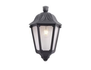 Oprawa elewacyjna kinkiet IESSE BLACK CLEAR Fumagalli E27 wys.350 mm, szer.220 mm IP55 230V czarny / tworzywo sztuczne