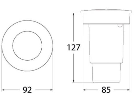Oprawa najazdowa CECI 90 FROSTED Fumagalli GU10 LED CCT CCT 4,8W średnica 92 mm 2700K/4000K SET IP67 230V czarny / tworzywo sztuczne - 4