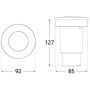 Oprawa najazdowa CECI 90 FROSTED Fumagalli GU10 LED CCT CCT 4,8W średnica 92 mm 2700K/4000K SET IP67 230V czarny / tworzywo sztuczne - 5