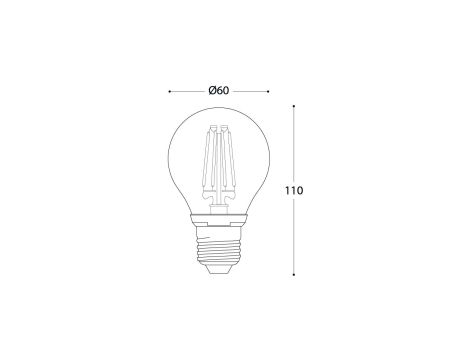Źródło światła Fumagalli LED E27 A60 6,5W 2700K 230V przezroczysta / tworzywo sztuczne - 2