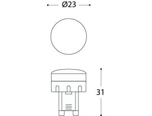 Żarówka LED Fumagalli G9 1,7W 4000K mleczna 230V biały / tworzywo sztuczne - image 2