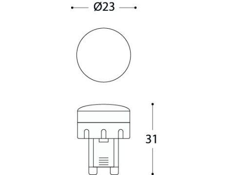Źródło światła Fumagalli LED G9 1,7W 4000K mleczna 230V biały / tworzywo sztuczne - 2