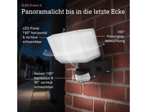 Naświetlacz z czujnikiem Steinel XLED Protect  PIR 15,1W 3000K 1642lm IP54 IK03 230V antracyt/  tworzywo sztuczne - 4
