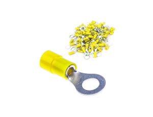 TRYTYT Końcówka Oczkowa Kablowa Izolowana 4 - 6 mm2 Żółta M8 Oczko 100szt