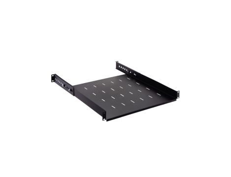 Półka regulowana do szafy RACK 19 cali 1U 450mm czarna