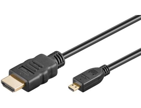 Przewód HDMI™ o dużej szybkości transmisji z Ethernetem (Micro, 4K @ 60 Hz) - Długość kabla 1 m