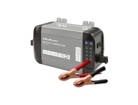 Qoltec Inteligentna ładowarka Monolith do akumulatorów LiFePO4 AGM GEL SLA 20A 24V