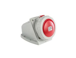 Gniazdo stałe 32A 5P (3P+N+E) 400V 6H - czerwone IP67