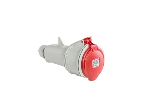 Gniazdo przenośne 32A 5P (3P+N+E) 400V 6H - czerwone IP44