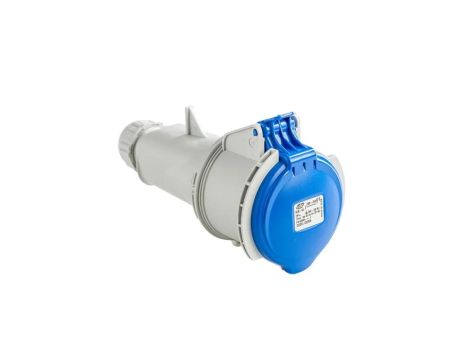 Gniazdo przenośne 32A 3P (2P+E) 230V 6H - niebieskie IP44