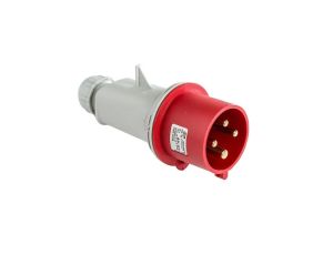 Wtyczka przenośna 32A 4P (3P+E) 400V 6H - czerwona IP44
