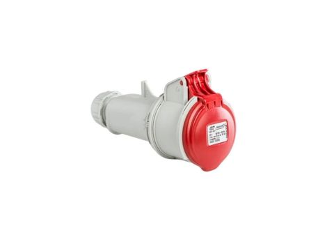Gniazdo przenośne 16A 4P (3P+E) 400V 6H - czerwone IP44