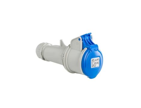 Gniazdo przenośne 16A 3P (2P+E) 230V 6H - niebieskie IP44