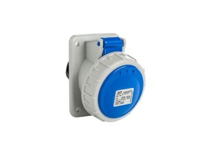 Gniazdo tablicowe 16A 3P (2P+E) 230V skośne 6H - niebieskie IP67