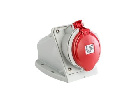 Gniazdo stałe 32A 5P (3P+N+E) 400V 6H - czerwona IP44