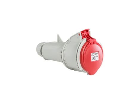 Gniazdo przenośne 32A 4P (3P+E) 400V 6H - czerwone IP44