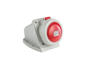 Gniazdo stałe 32A 4P (3P+E) 400V 6H - czerwone IP67