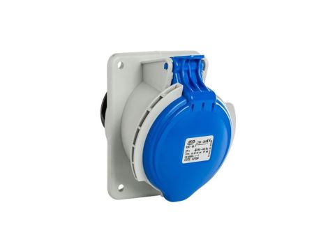 Gniazdo tablicowe 32A 3P (2P+E) 230V skośne 6H - niebieskie IP44