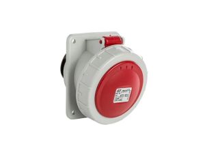 Gniazdo tablicowe 32A 4P (3P+E) 400V skośne 6H - czerwone IP67