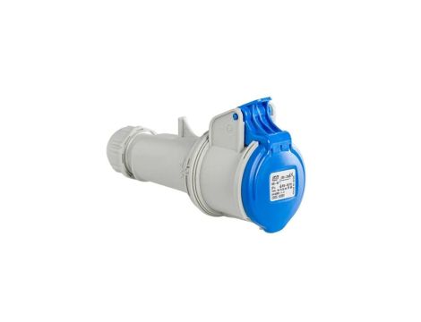 Wtyczka przenośna 32A 3P (2P+E) 230V 6H - niebieska IP44