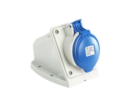 Gniazdo stałe 32A 3P (2P+E) 230V 6H - niebieska IP44